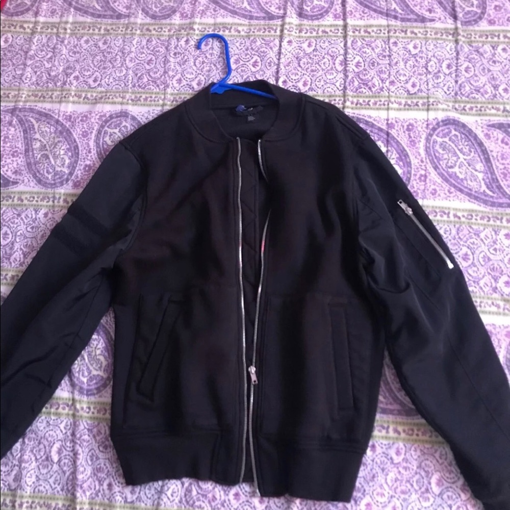 Black bomber jacket